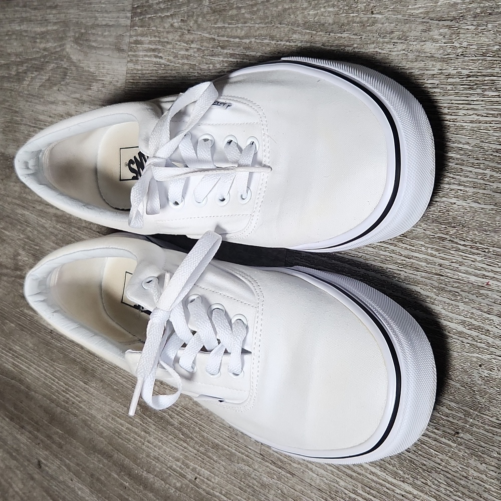 Vans Men's Classic White Sneakers - Picture 2 of 5